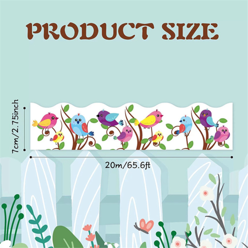 Bulletin Board Borders vogel Bulletin Board Sticker 65,6 voet lang 2