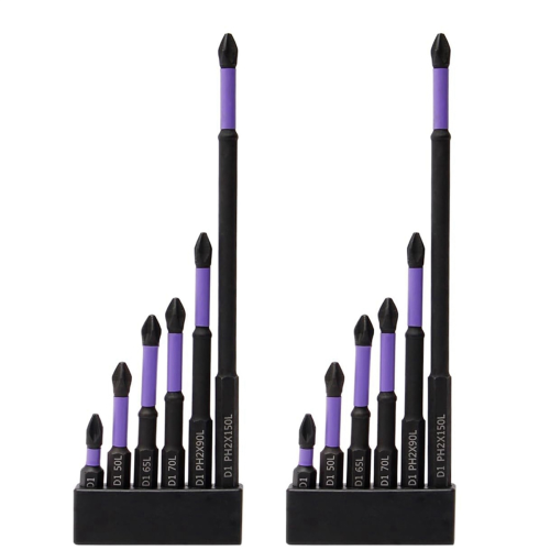 Conjunto de 12 bits magnéticos com dentes resistentes a impactos e antiderrapantes.