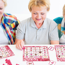 Valentijnsdag Bingo Spelkaarten 24 Spelers voor Kinderfeestje Kaartspellen