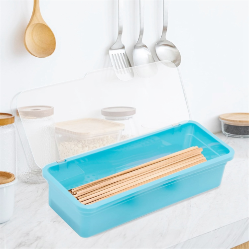Flatware Tray, Utensil Storage with Lid Plastic Cutlery Tray, C 1