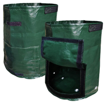 2PC Garden Potato Grow Bag PE Fabrics with Handles and Access Flap,A