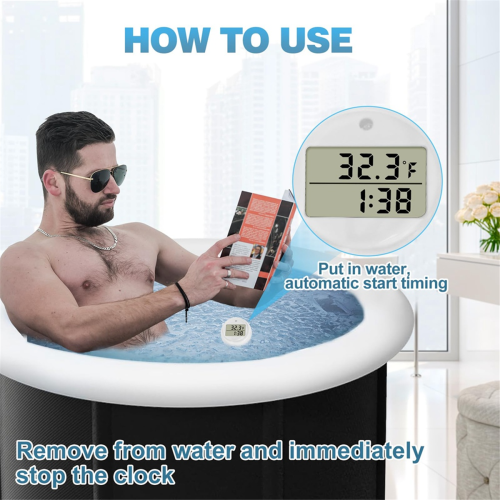 IJsbadthermometer en timer, waterthermometer voor ijsbad 1