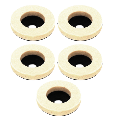 5Pcs High-Gloss Wool Polishing Wheel Disc Arbor, for Angle Grinder