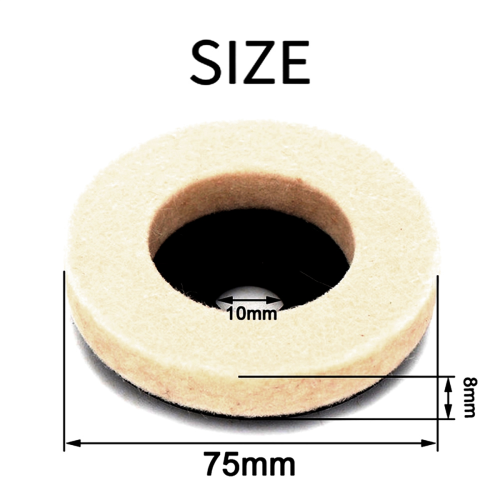 5Pcs High-Gloss Wool Polishing Wheel Disc Arbor, for Angle Grinder 1
