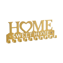 Iron Key Hanger Wall Decorative Key Rack Gold