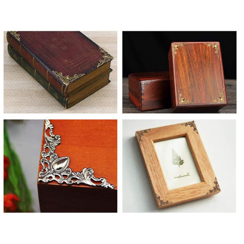120PCS Metal Book Corner Protector, 4 Colors Iron Guard Edge Cover 1