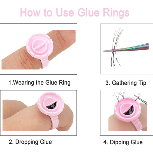 Glue Rings for Eyelash Extension,400PCS Glue Rings Lash Ring 1