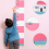 C Canvas Growth Chart for Kid -Unisex Kids Room Wall Decor- Measuring 5