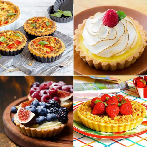 4 szt. 4 cale/10 cm mini foremki do muffinek i babeczek, forma do tarty i quiche 1