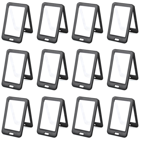Black ID Badge Holder Vertical ID Card Holder ID Card Case Protector