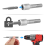 Conjunto de 5 adaptadores de mandril SDS-Plus para furadeira com encaixe hexagonal de 1/4". 3