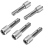 Conjunto de 5 adaptadores de mandril SDS-Plus para furadeira com encaixe hexagonal de 1/4". 1