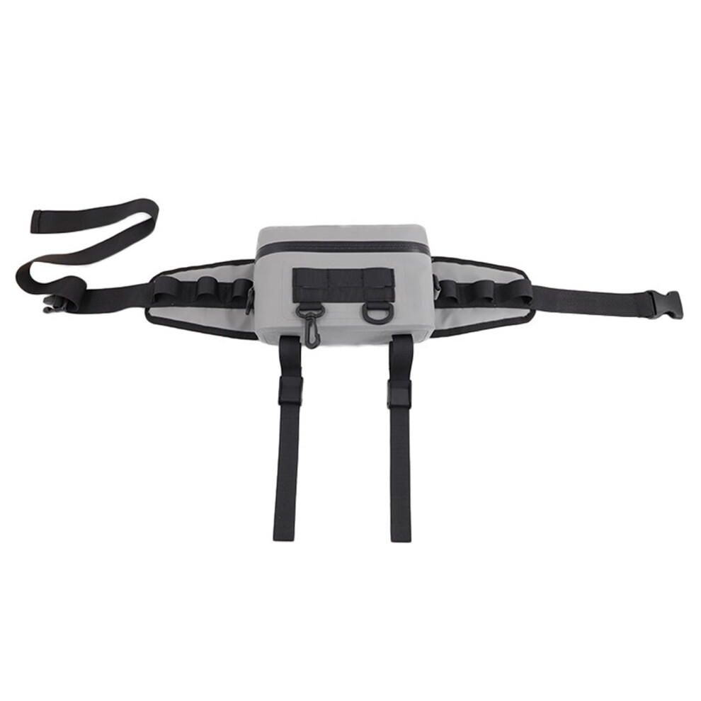 fishing hip bag, outdoor fishing equipment bag, large capacity, fishing pack with adjustable hip belt gray-image-OPC-PJ6KSBP-NEW