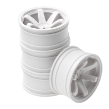 Conjunto de 4 cubos de roda para carro de drift on-road 1/10, 1,9 polegadas, branco.
