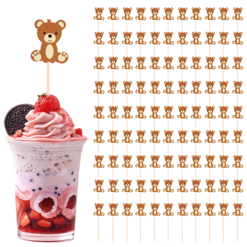 Cute Bear Food Picks Cake Dessert Toothpicks Fruit Forks 1