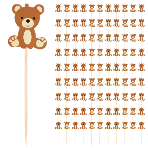 Cute Bear Food Picks Cake Dessert Toothpicks Fruit Forks 2