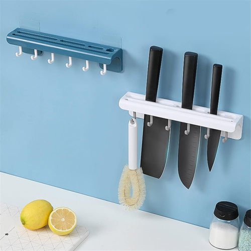 Mensola portacoltelli da cucina a parete, blu 2