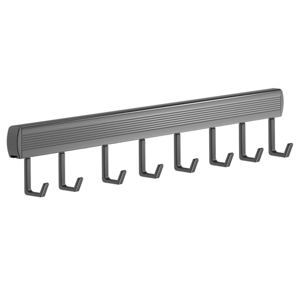 8-Hooks Kitchen Hook Rack Wall Mounted Hangers Rack,Gray-image-OPC-PJ6KVQH-NEW