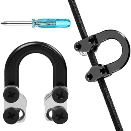 1 Pack Archery Compound Bow D Loop p with Screwdrivers, Black 1
