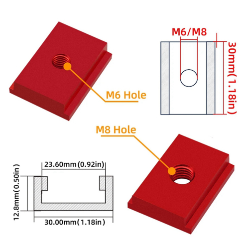 30mm T Slider is Suitable for Workbench/Sawing and Milling Table M6 1