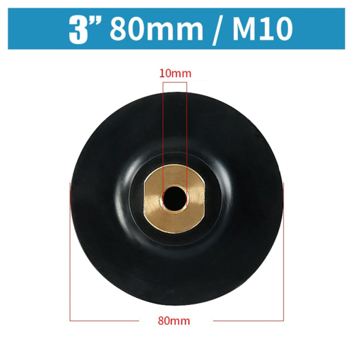 For Angle Grinder M10 Abrasive Self-Adhesive Grinding Backing Pad 3In 1
