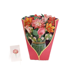 -Karty Up, bukiet kwiatów Forever Flower 3D w rozmiarze naturalnym, 13,8 cala, z notatką