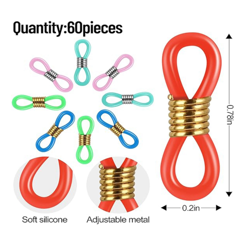 60Pcs Gläser Kette Enden Gläser Kette Ring Halter Gläser Stecker 1