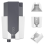 Suitable for Ethernet Adapter Satellite Bracket Black 2