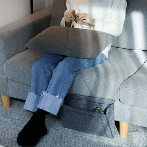 Nachtkastje organizer van vilt, antislip, beige 1