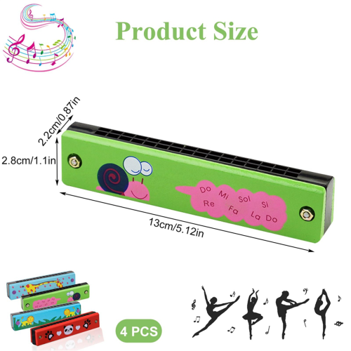 Kindermondharmonica, diatonische mondharmonica, houten muziekinstrument 1