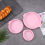 4Pcs Cake Pan Round Cake Layer Set Silicone Bakeware Mold,Blue,4Inch 7