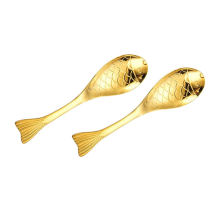 2 cucchiaini da pesce in cartone animato, posate, mini cucchiaini da mescolare
