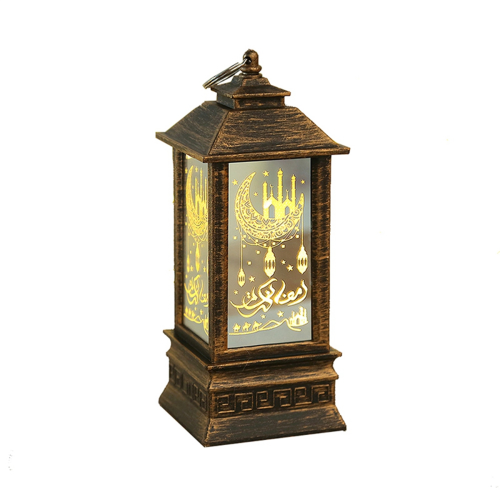 Eid Mubarak Lantern Ornaments Ramadan Lantern Nightlight Lighting,A 2