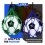 2PCS Football Kick Trainer, Soccer Return Trainer Net ,Blue+Green 3