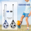 2PCS Football Kick Trainer, Soccer Return Trainer Net ,Black+Blue 2