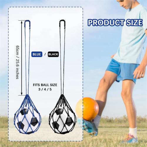 2PCS Football Kick Trainer, Soccer Return Trainer Net ,Black+Blue 1