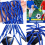 2PCS Football Kick Trainer, Soccer Return Trainer Net ,Black+Blue 7