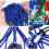 2PCS Football Kick Trainer, Soccer Return Trainer Net ,Blue+Green 5