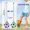 2PCS Football Kick Trainer, Soccer Return Trainer Net ,Blue+Green 2