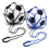 2PCS Football Kick Trainer, Soccer Return Trainer Net ,Black+Blue 3