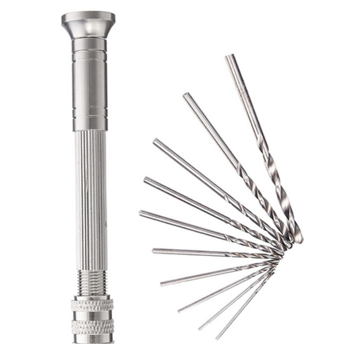 11Pcs Hand Twist Drill Set 0.5-2.0mm Woodworking Hand Punch Tool Kit 2