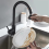 Rotary Splashback Tap Nozzle Bubbler Kitchen Sink Faucet Black A 5