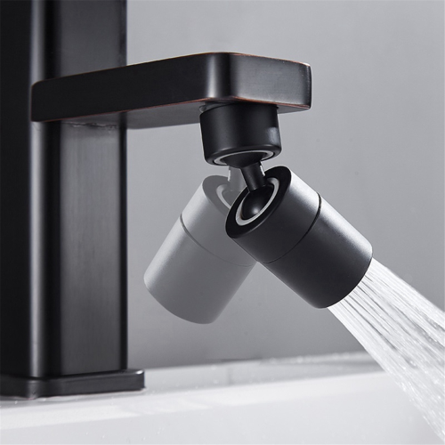 Rotary Splashback Tap Nozzle Bubbler Kitchen Sink Faucet Black A 1