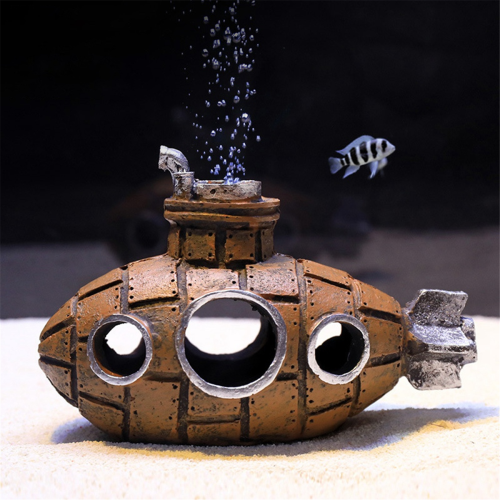 B Fish Tank Submarine Aquarium Decorative Housing Ornaments 1