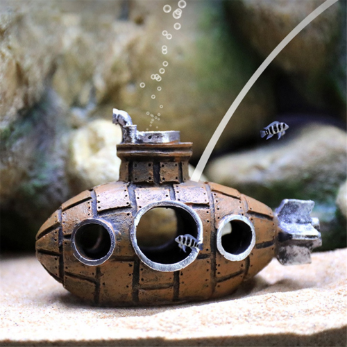 B Fish Tank Submarine Aquarium Decorative Housing Ornaments 2