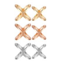 6 Pack Womens Fashion X-Shape Scarf Ring Buckle Ladies Girls Modern