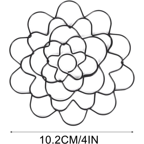 Ferramenta de arame para arranjos florais - Suporte para flores, reutilizável, preto, 10 cm (4 polegadas) 1