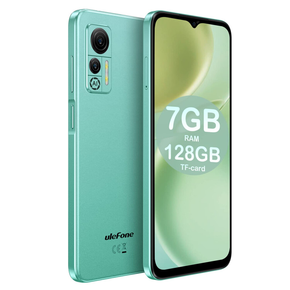 Ulefone Note 14 Mobile Phones, 4G Dual SIM Free Smartphone Unlocked, Three Card Slots, 6.52 inch, 4500mAh Battery, 7GB+16GB, 128GB Extension, Type C,