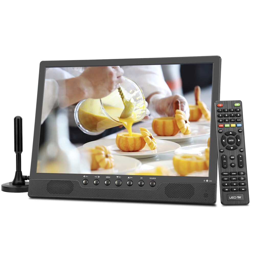 Kcr 14.0 Inch Digital Dvb-T2 Portable Tv, Freeview, Rechargeable Battery, Usb Port, Headphone Jack, Remote Control, Av Input, Hdmi Input