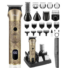 Ufree Beard Trimmer for Men, Shaving Kit for Nose Hair Mustache Body Facial, Cordless Hair Clipper, Electric Razor for Men 7 in 1 Beard Grooming Kit
